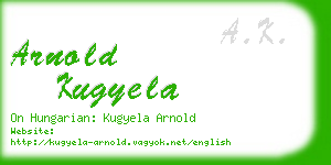 arnold kugyela business card